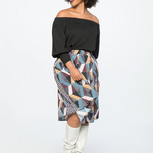 Skirt - Print Block Midi
